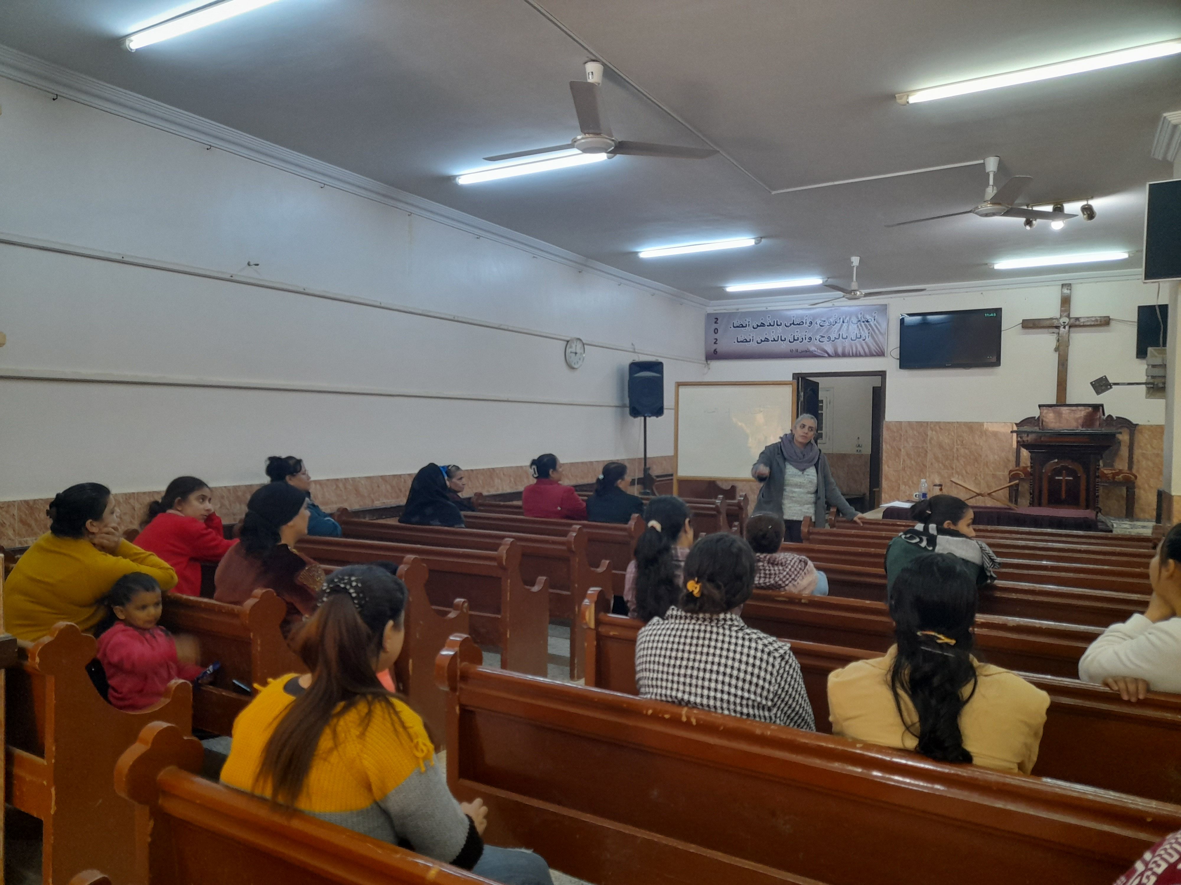 A training session for women at the Evangelical Church in Helwa